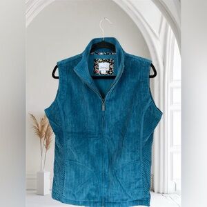 The Vermont Country Store Womens Corduroy Zipper Vest Women’s Medium